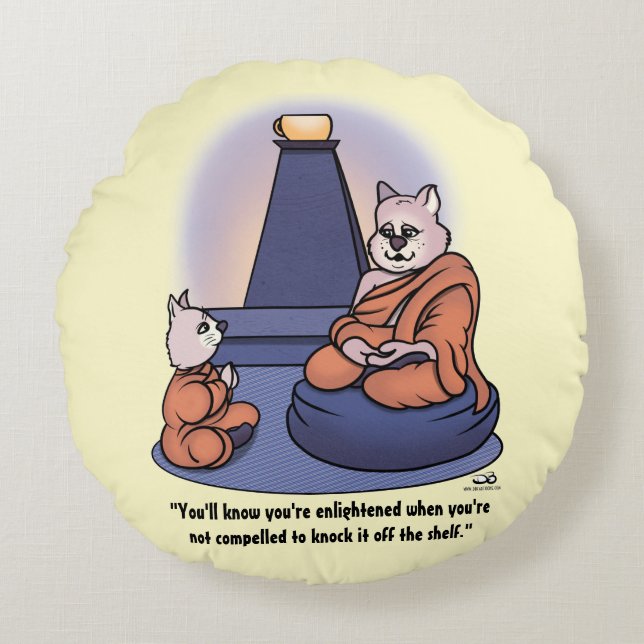 aufgeklärt rundes kissen (Vorderseite)