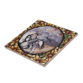 Aufgeknallte, dünne Calico Kitty Cat Fliese (Seite)