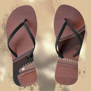 Aufgeknöpftes Leder Badesandalen