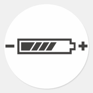 Aufgeladen - hybrides Solarelektrisches der Runder Aufkleber