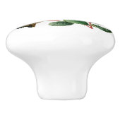 Aufgeladener Schläger-Schwanz-Kolibri Keramikknauf (Seitenansicht)