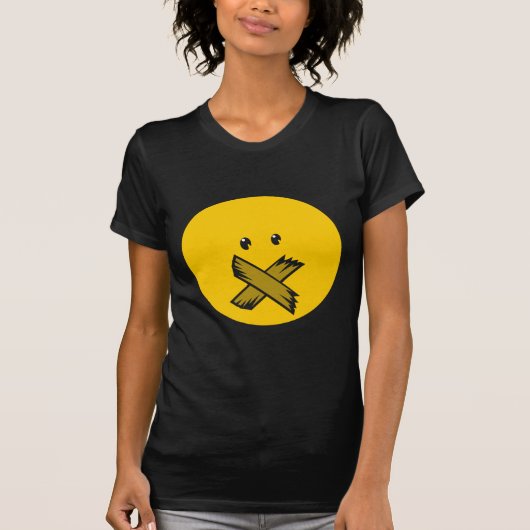 Aufgenommener Mund Emoji T-Shirt (Vorderseite)