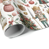 Aufgeputzte Mäuse und Christbaumkugeln Geschenkpapier (Rolleneckpunkt)