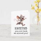 Aufgeregt, dass Sie wieder da sind, willkommen zur Karte (Gelbe Blume)