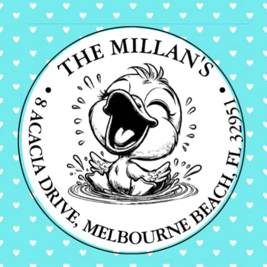 Aufgeregt Happy Duck Thema Permastempel