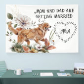 Aufgeregt Labrador Retriever Folge Me Wedding Sign Banner (Messe)