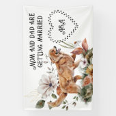 Aufgeregt Labrador Retriever Folge Me Wedding Sign Banner (Vertikal)
