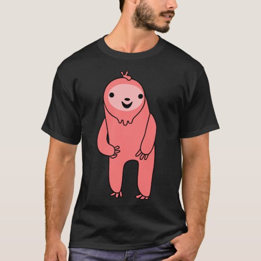 Aufgeregt Red Sloth T-Shirt (Vorderseite)