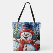 Aufgeregt Snowman Tasche (Vorderseite)