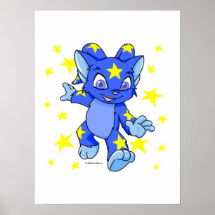 Aufgeregt Starry Acara mit Sternenstaub Poster