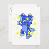 Aufgeregt Starry Acara mit Sternenstaub Postkarte (Vorne/Hinten)