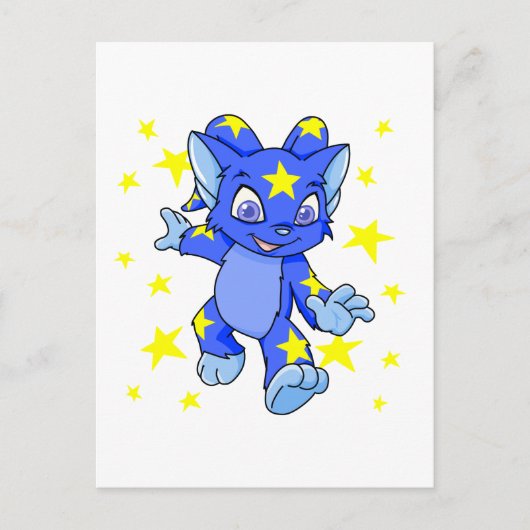 Aufgeregt Starry Acara mit Sternenstaub Postkarte (Vorderseite)