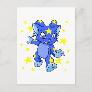 Aufgeregt Starry Acara mit Sternenstaub Postkarte