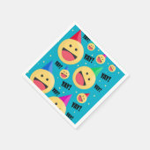 Aufgeregt YAY Emojis in Party Hats Holiday Pos Serviette (Ecke)