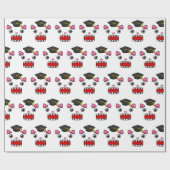 Aufgeregte Abschluss-Katze Geschenkpapier (Flach)