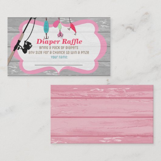 Aufgeregte, zum Angeln passende Windelkreuze Begleitkarte (Vorne/Hinten)