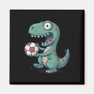 Aufgeregter Dinosaurier-Fußball für Juric und Foss Magnet