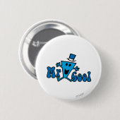 Aufgeregter Herr Cool springt vor Freude Button (Vorne & Hinten)