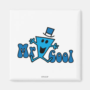 Aufgeregter Herr Cool springt vor Freude Magnet
