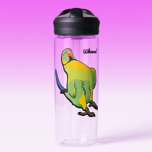 Aufgeregter Indianerklingelpapagei Niedlich-Gelb Trinkflasche