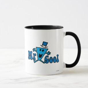 Aufgeregter Mr. Cool springt vor Freude Tasse