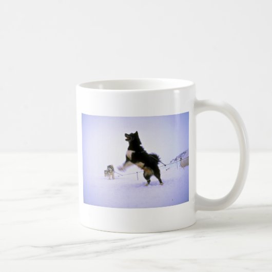 Aufgeregter Schlittenhund Kaffeetasse (Rechts)