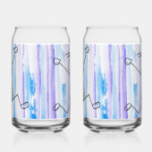 Aufgeregter Stick Man kann Glass Dosenglas (Rechts)