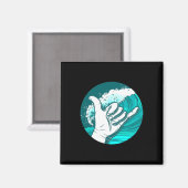Aufgeregtes Handsurfen Magnet (Vorderseite/Rückseite)