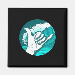 Aufgeregtes Handsurfen Magnet