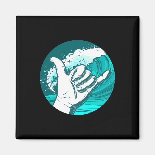 Aufgeregtes Handsurfen Magnet (Vorne)