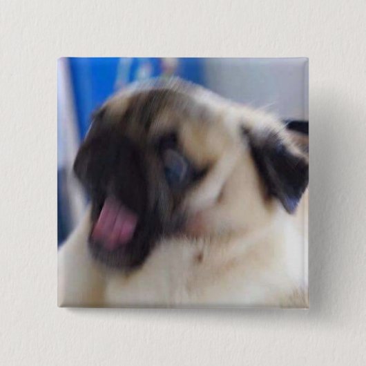 aufgeregtes puggo Button (Vorderseite)