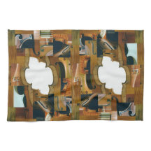 Aufgereihte Instrument-Patchwork-Blick-Collage