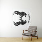 Aufgerissenes Paar-Band mit benutzerdefiniertem Te Wandteppich (Beispiel (Horizontal))