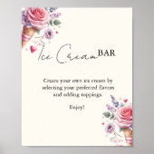 Aufgerückte rosafarbene Bar des modernen Brautpart Poster (Vorne)