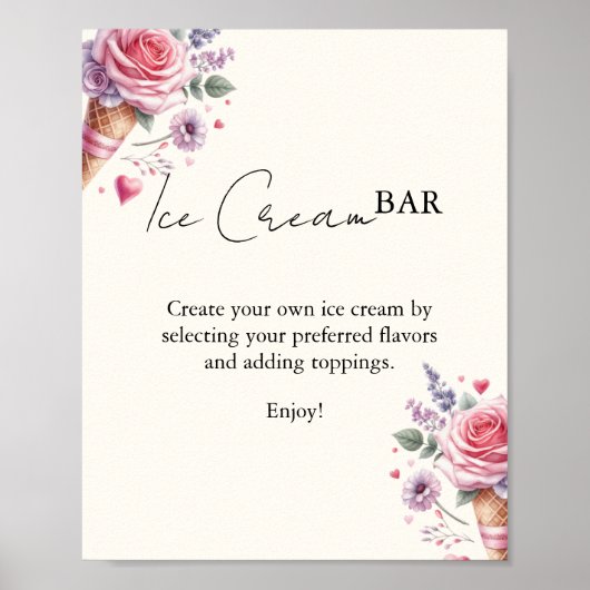 Aufgerückte rosafarbene Bar des modernen Brautpart Poster (Vorne)