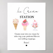 Aufgerückte rosafarbene Bar des modernen Brautpart Poster (Vorne)