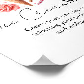 Aufgerückte rosafarbene Bar des modernen Brautpart Poster (Ecke)