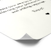 Aufgerückte rosafarbene Bar des modernen Brautpart Poster (Ecke)