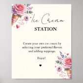 Aufgerückte rosafarbene Bar des modernen Brautpart Poster (Vorne)