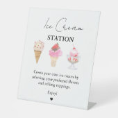 Aufgerückte rosafarbene Bar des modernen Brautpart Sockelschild (Vorderseite)