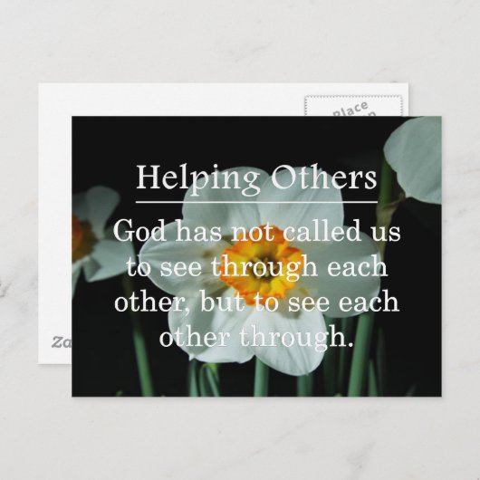 Aufgerufen, um anderen zu helfen postkarte (Vorne/Hinten)