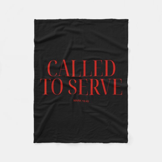 Aufgerufen, um Mark 10_45 Christlich Bibel Verse F Fleecedecke (Vorderseite)