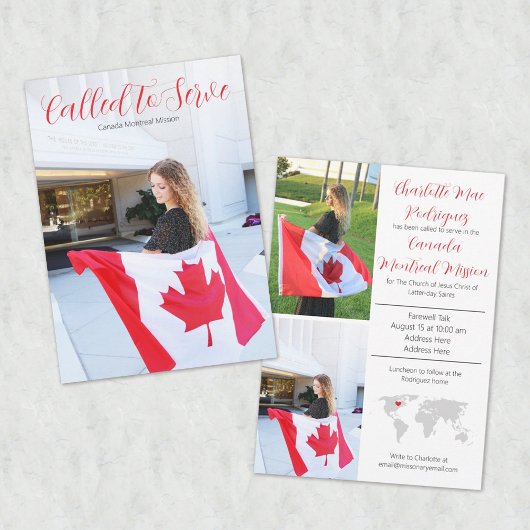 Aufgerufen, um Missionsankündigung zu dienen Einladung