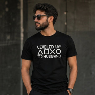 Aufgerüstet zum Ehemann Gamer Hochzeit T-Shirt