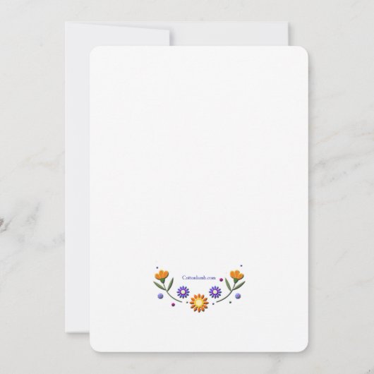 Aufgerüttelte Blume Einladung (Rückseite)