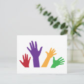 Aufgesetzte Hände Postkarte (Stehend Vorderseite)