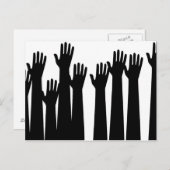 Aufgesetzte Hände Postkarte (Vorne/Hinten)