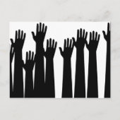 Aufgesetzte Hände Postkarte (Vorderseite)