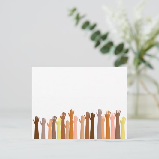 Aufgesetzte Hände Postkarte (Stehend Vorderseite)