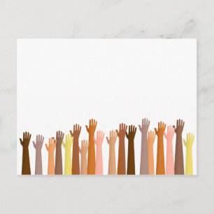 Aufgesetzte Hände Postkarte